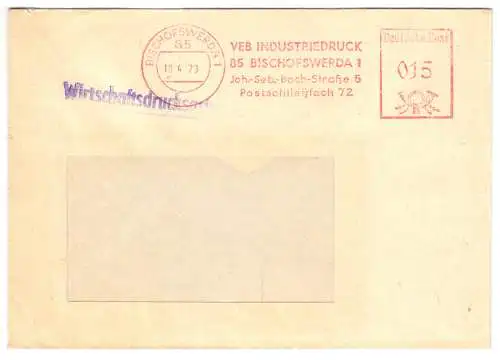 AFS, VEB Industriedruck, 85 Bischofswerda 1, o Bischofswerda 1, 85, 10.5.73