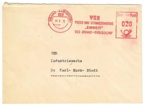 AFS, VEB Press- und Schmiedewerke "Einheit", o Brand-Erbisdorf, 923, 20.3.73