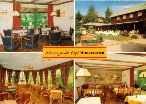 AK, Hinterzarten Schwarzw., Schwarzwald-Café, vier Abb., um 1980