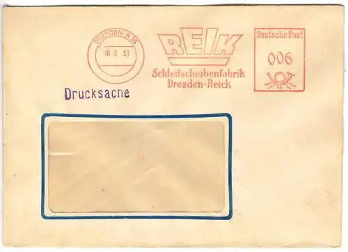 AFS, Schleifscheibenfabrik Dresden-Reick, o Dresden A 36, 18.3.53