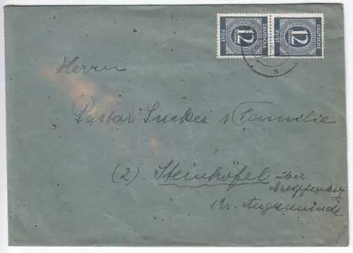 Bedarfsbrief, Mi-Nr. Einheit 920, MeF, o Berlin-...., 21.3.47
