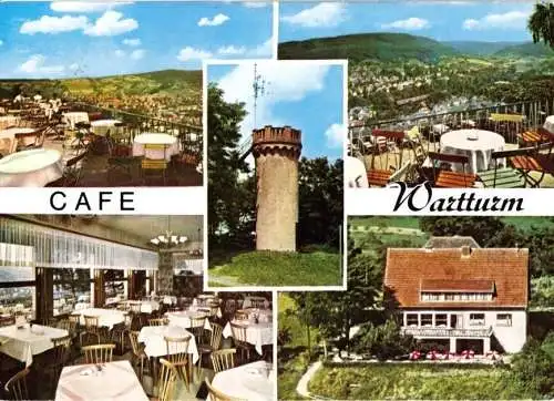 AK, Bad Orb Spessart, Café Wartturm, fünf Abb., 1973