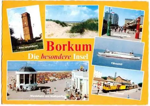 AK, Insel Borkum, sechs Abb., gestaltet, um 1987