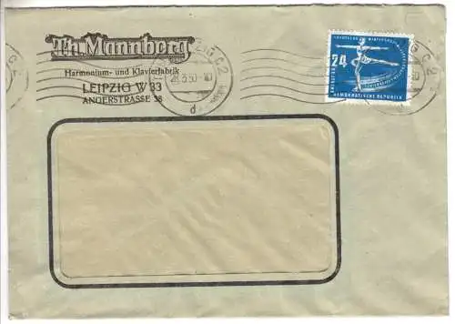 Bedarfsbrief, Mi-Nr. DDR 247, EF, o Leipzig C 2, 28.3.50