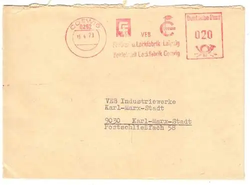 AFS, VEB Lackfabrik Coswig, o Coswig, 8252, 16.4.73