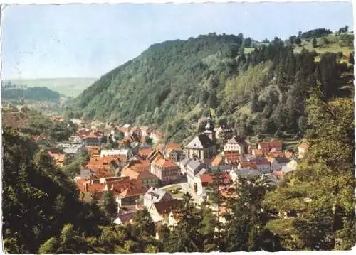 AK, Bad Berneck Fichtelgeb., Teilansicht, um 1962