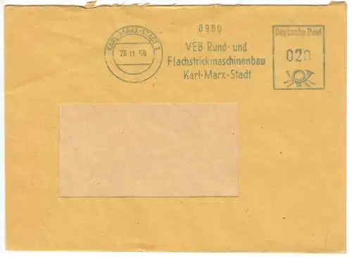 AFS, VEB Rund- und Flachstrickmaschinen, o Karl-Marx-Stadt 1, 26.11.58