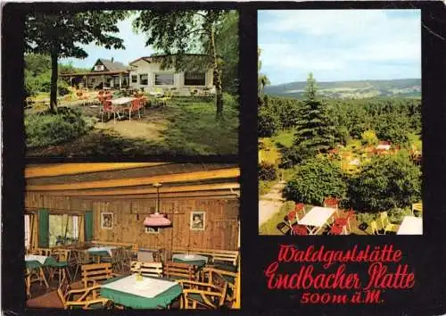 AK, Bad Endbach, Waldgaststätte Endbacher Platte, drei Abb., gestaltet, 1973
