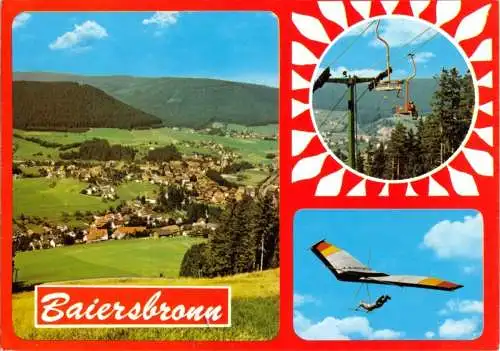 AK, Beiersbronn, drei Abb., gestaltet, um 1986