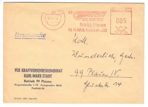 AFS, VEB KVK Karl-Marx-Stadt, Betrieb Plauen, o Plauen 1, 26.11.74