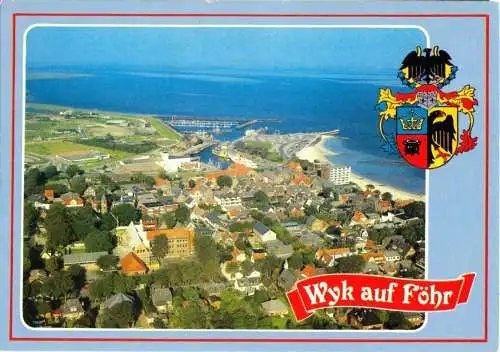AK, Wyk auf Föhr, Luftbildansicht, 1990