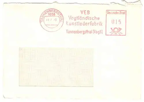 AFS, VEB Vogtländische Kunstlederfabrik, o Tannenbergsthal, 9656, 19.7.73