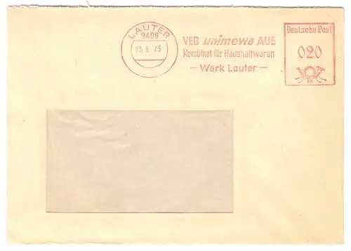 AFS, VEB unimewa Aue, Werk Lauter, o Lauter, 9406, 15.5.73
