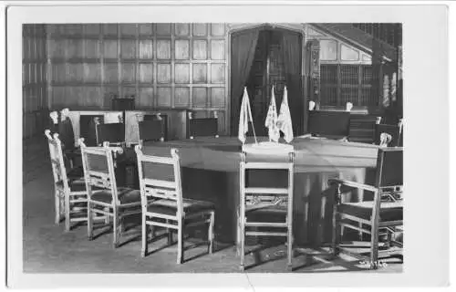 AK, Potsdam, Schloß "Cecilienhof", Konferenzsaal, 1955