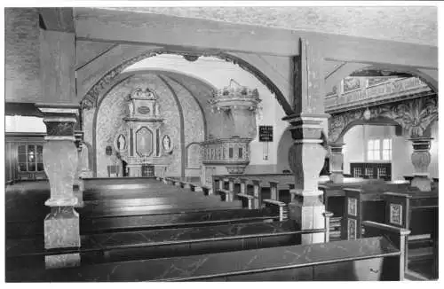 AK, Tabarz Thür. Wald, Ev.-luth. Kirche, Innenansicht, 1966