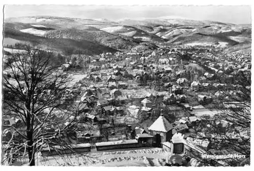 AK, Wernigerode Harz, Winterteilansicht, 1956