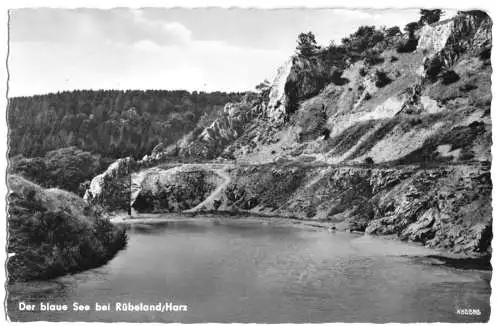 AK, Rübeland, Harz, Der blaue See bei Rübeland, 1957