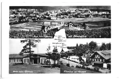 AK, Schmiedefeld am Rennsteig, drei Abb., u.a. Kino, 1961