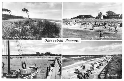 AK, Ostseebad Prerow Darss, vier Abb., 1960