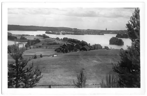 AK, Feldberg Meckl., Totale vom Hüttenberg, 1956