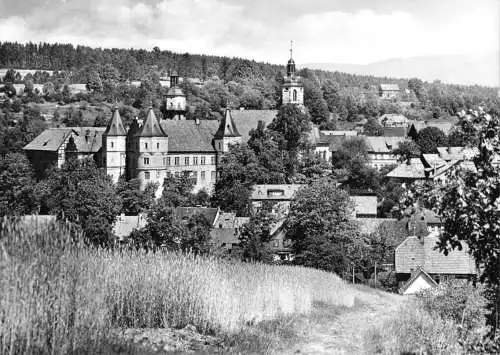AK, Schleusingen Thür., Teilansicht vom Weißenberg, 1971