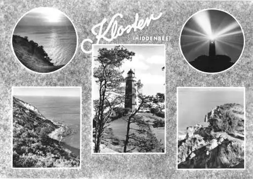 AK, Insel Hiddensee, Kloster, fünf  Abb., gestaltet, 1965