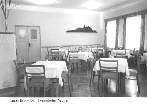 AK, Kurort Bärenfels Osterzgeb., Ferienheim Misnia, Speiseraum, 1969
