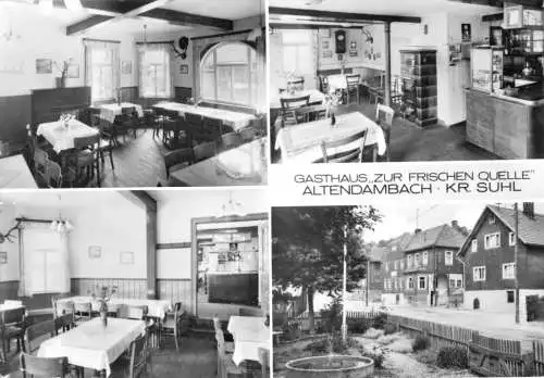 AK, Altendambach Kr. Suhl, Gasthaus "Zur frischen Quelle", vier Abb., 1972