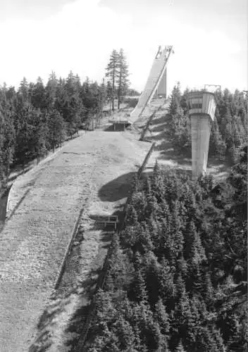 AK, Oberhof Thür. Wald, Schanze am Rennsteig, 1969