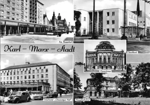AK, Karl-Marx-Stadt, fünf Abb., 1968