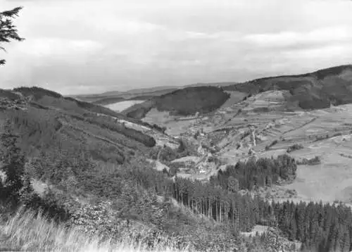 AK, Waffenrod Thür. Wald, Blick von der Laithe nach Biberau, 1966