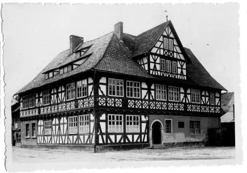 AK, Themar Thür., Hennebergisches Fachwerkhaus, Echtfoto, um 1958