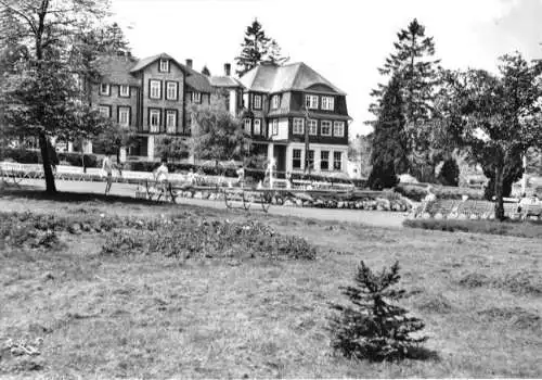 AK, Masserberg Thür., Hotel "Kurhaus" im Kurpark, 1974