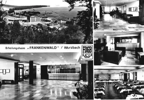 AK, Wurzbach, FDGB-Erholungsheim Frankenwald, fünf Abb., 1986