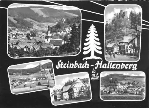 AK, Steinbach-Hallenberg Thür., fünf Abb., gestaltet, 1967