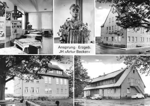 AK, Ansprung Erzgeb., Jugendherberge "Artur Becker", fünf Abb., 1979