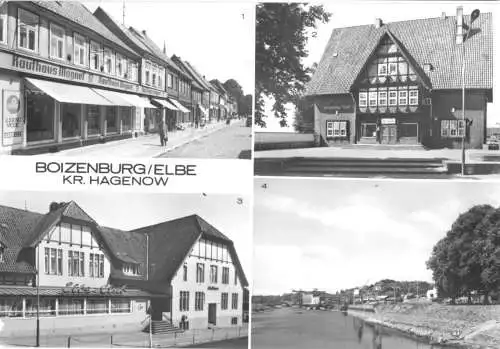 AK, Boizenburg Elbe Kr. Hagenow, vier Abb., 1988