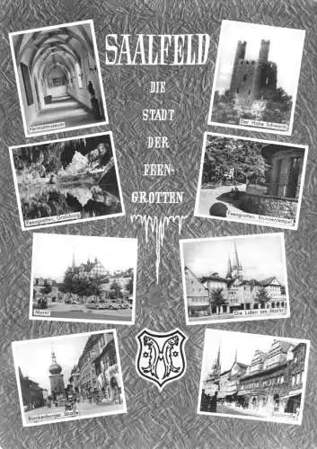 AK, Saalfeld Saale, acht Abb., gestaltet, 1960