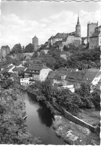 AK, Bautzen Sa., Blick vom Spreeufer, 1959