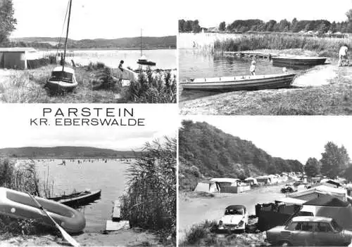 AK, Parstein Kr. Eberswalde, Am Parsteiner See, vier Abb., 1983