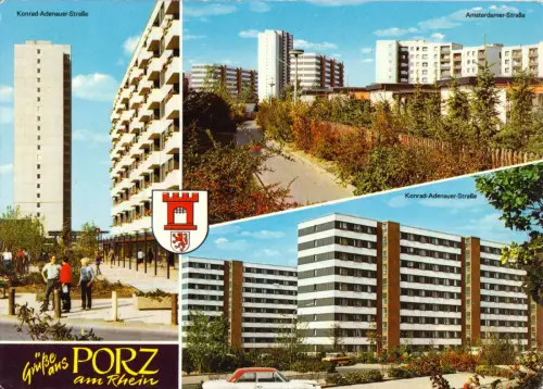 AK, Porz am Rhein, drei Abb., Neubauten, 1979