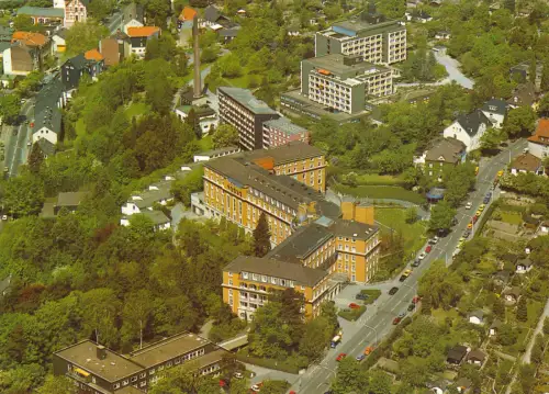 AK, Wuppertal,  Diakoniewerk Bethesda, Luftbildansicht, um 1985