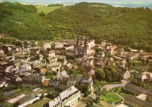 AK, Prüm Eifel, Luftbildteilansicht, Version 1, 1977