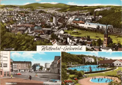 AK, Hüttental - Geisweid, drei Abb., 1971