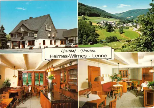 AK, Schmallenberg - Lenne, Gasthof - Pension "Helmes-Willmes", vier Abb., 1980