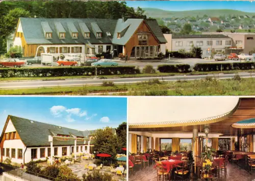 AK, Heiligenroth bei Mantabaur, Bundesautobahn-Raststätte, drei Abb., 1971