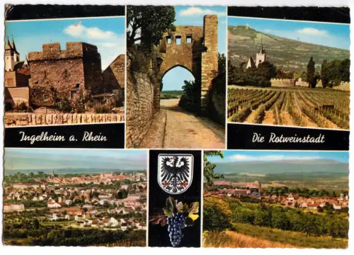 AK, Ingelheim a. Rhein, fünf Abb., gestaltet, 1969