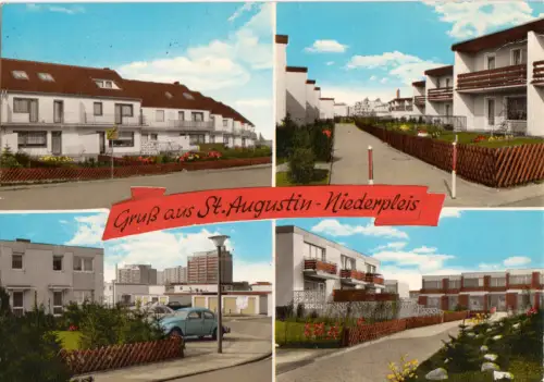 AK, St. Augustin - Niederpleis, vier Abb., Neubauten, um 1977