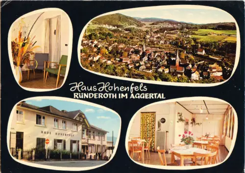 AK, Ründeroth im Aggertal, Haus Hohenfels,  vier Abb., 1964