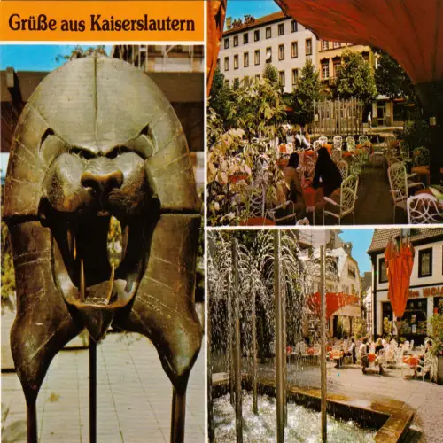 AK, Kaiserslautern, Schillerplatz,  drei Abb., um 1985